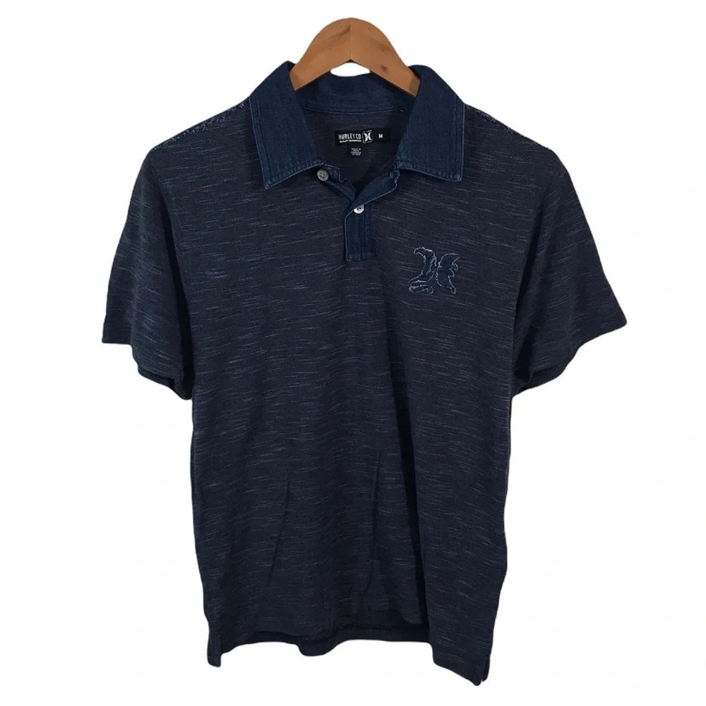 PO389 Mens HURLEY Surfing Brand Trendy Short Sleeve Polo Shirt M